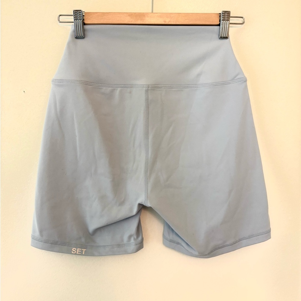 RARE SET Active Women's Luxform Bike Shorts - Frost | Size M | Active High Waist - Picture 3 of 5